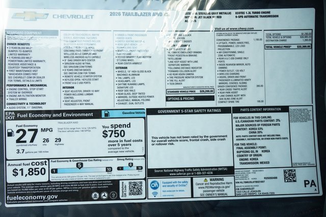 New 2026 Chevrolet TrailBlazer RS w/ Convenience Package image 30