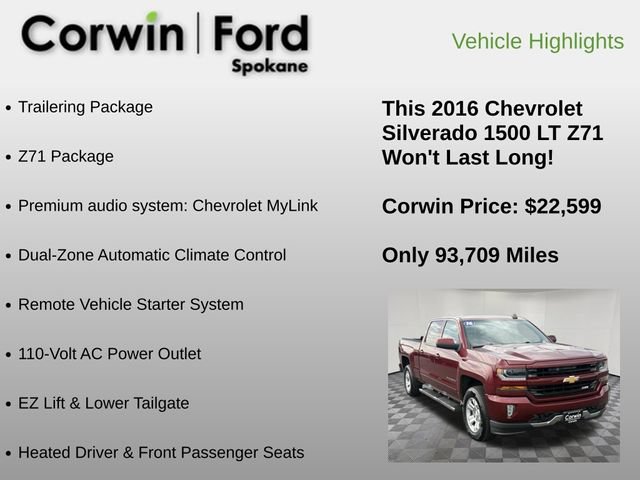 Used 2016 Chevrolet Silverado 1500 LT w/ All Star Edition AWD/4WD image 6