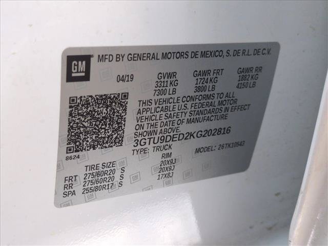 Used 2019 GMC Sierra 1500 SLT AWD/4WD image 17