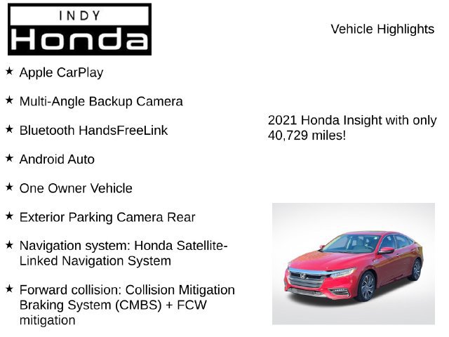 Used 2021 Honda Insight Touring image 7