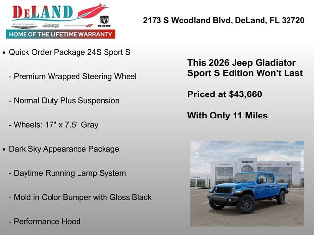 New 2026 Jeep Gladiator Sport AWD/4WD image 12