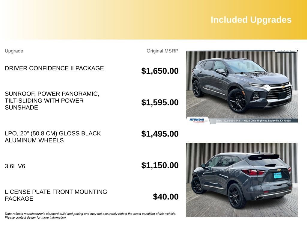 Used 2021 Chevrolet Blazer Premier w/ Driver Confidence II Package image 2