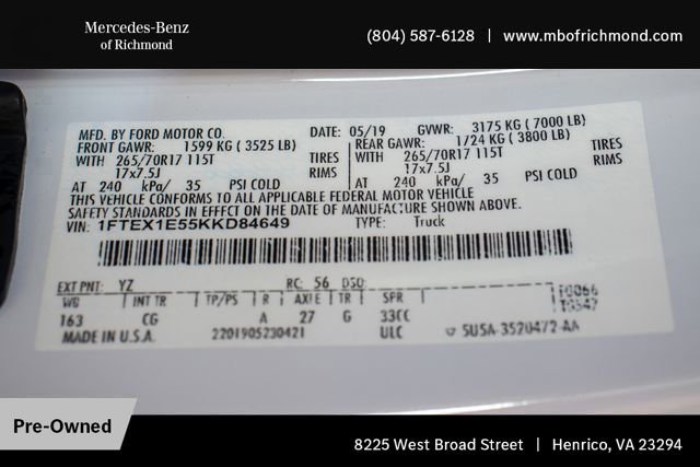 Used 2019 Ford F150 XL w/ Equipment Group 101A Mid image 33