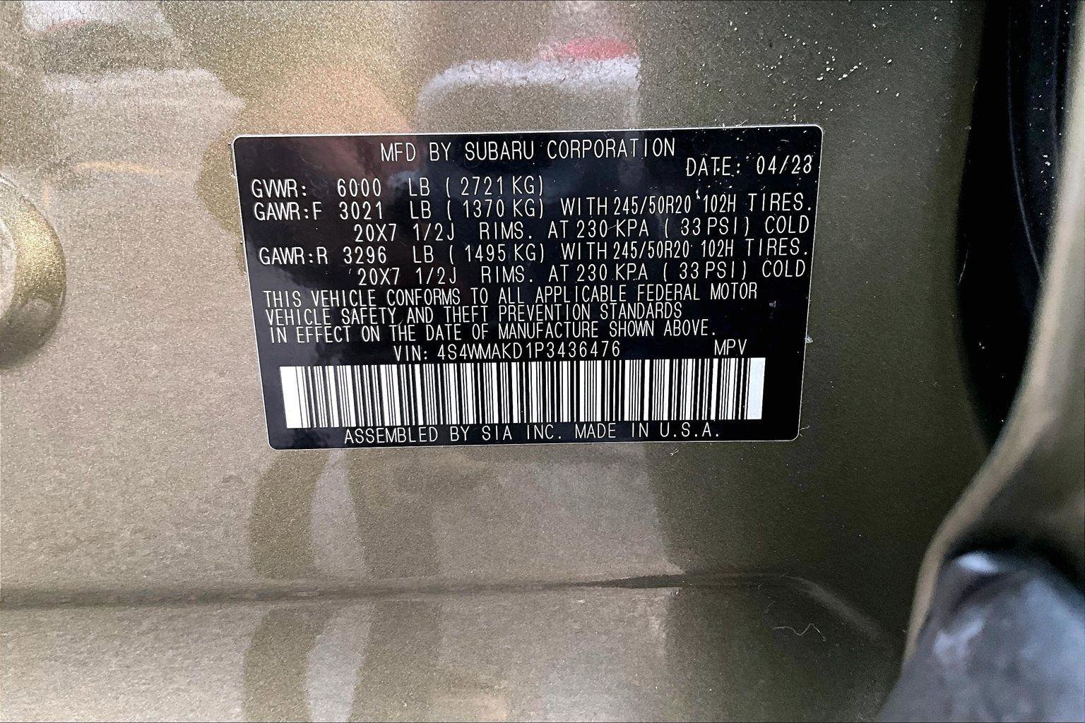 Used 2023 Subaru Ascent Onyx Edition Limited image 36