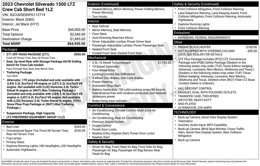 Used 2023 Chevrolet Silverado 1500 LTZ w/ Z71 Off-Road Package image 15