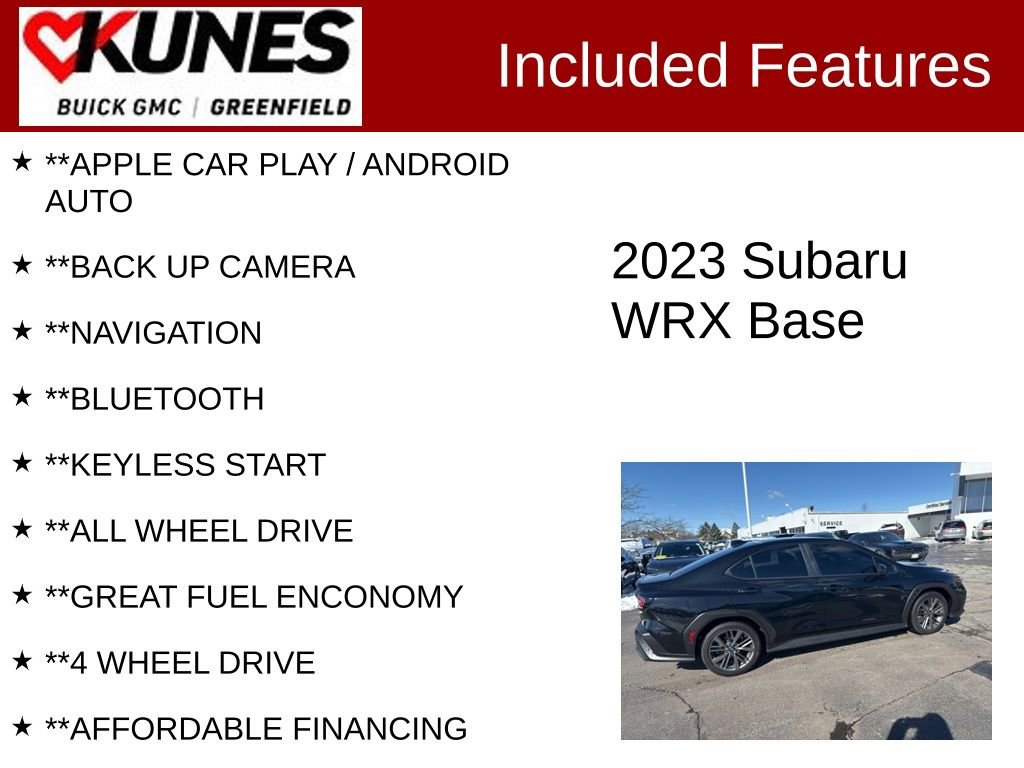 Used 2023 Subaru WRX image 2