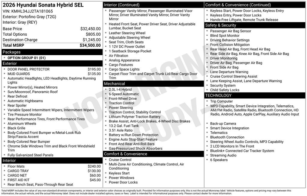 New 2026 Hyundai Sonata SEL FWD image 4