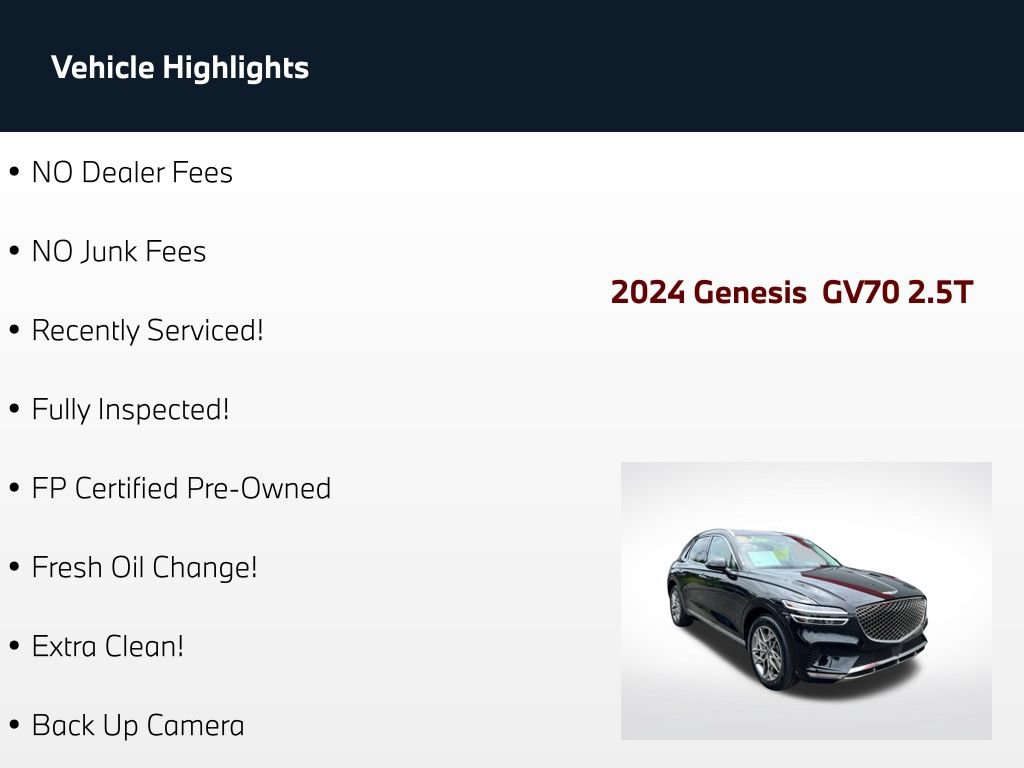 Used 2024 Genesis GV70 2.5T w/ Select Package AWD/4WD image 74