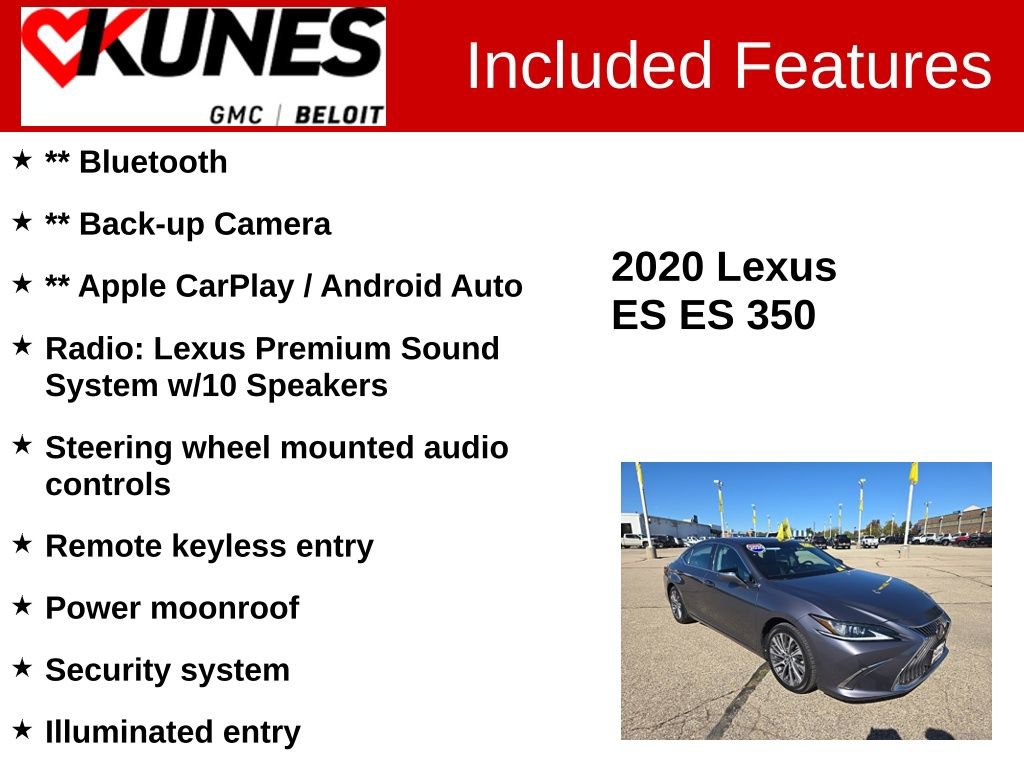 Used 2020 Lexus ES 350 350 image 2