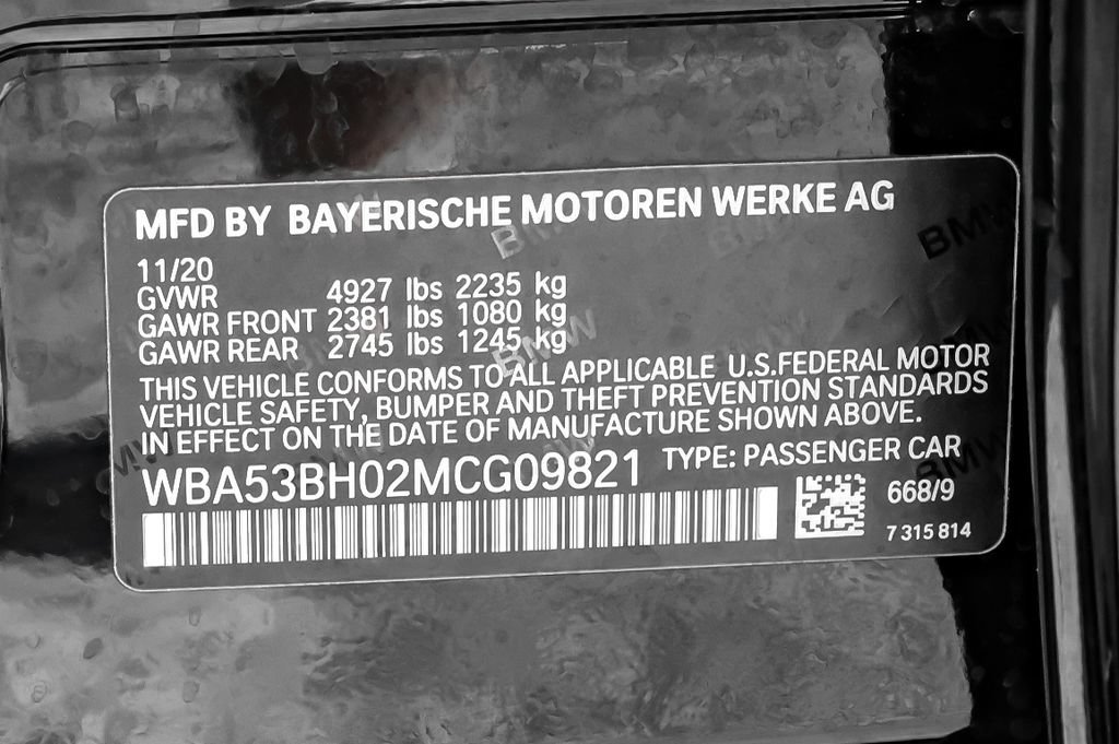 Used 2021 BMW 530i w/ Convenience Package RWD image 58