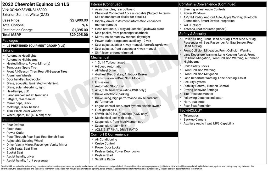 Used 2022 Chevrolet Equinox LS AWD/4WD image 22