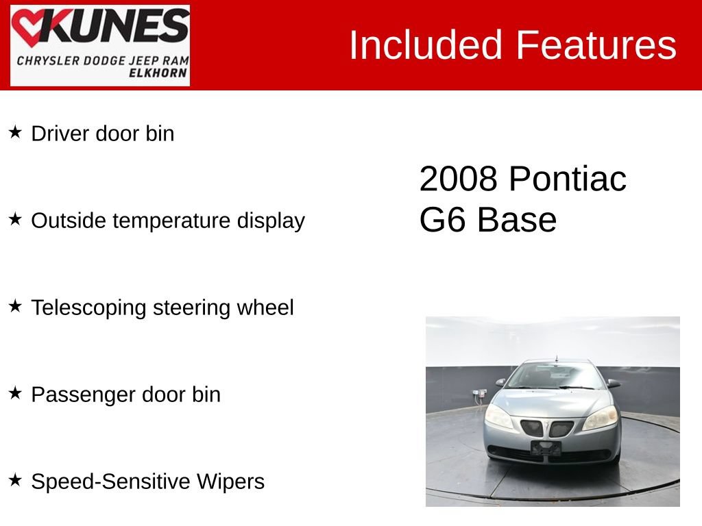 Used 2008 Pontiac G6 Value Leader FWD image 4