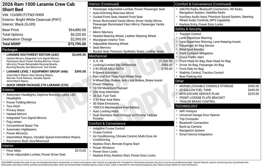 New 2026 RAM 1500 Laramie w/ Laramie Southwest Edition image 2