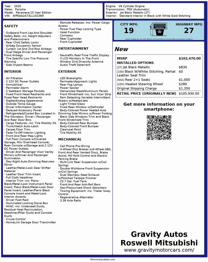 Used 2020 Porsche Panamera Edition image 3