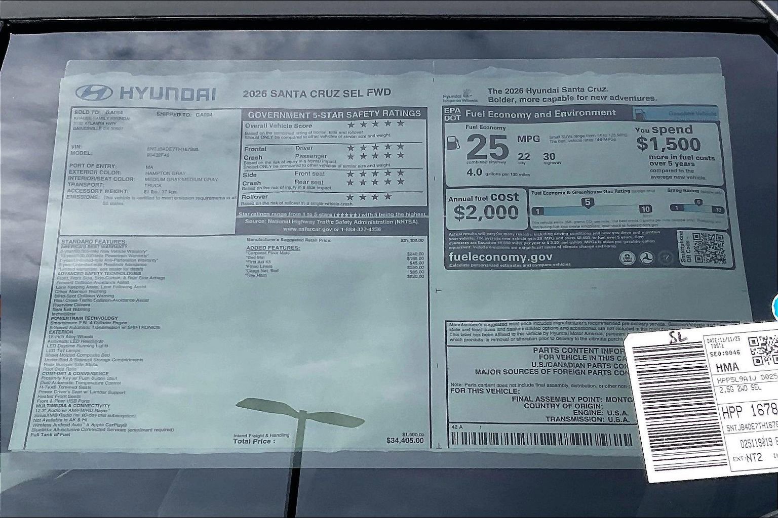 New 2026 Hyundai Santa Cruz SEL FWD image 14
