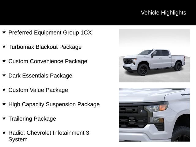 New 2026 Chevrolet Silverado 1500 Custom w/ Turbomax Blackout Package AWD/4WD image 17
