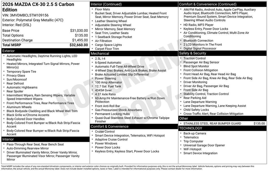 New 2026 MAZDA CX-30 AWD 2.5 S image 4