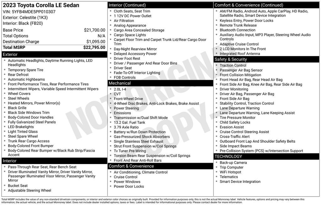 Used 2023 Toyota Corolla LE image 4