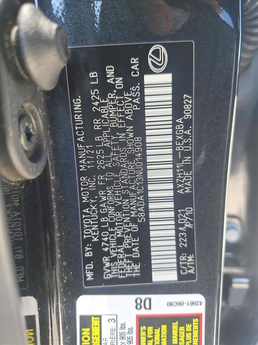 Used 2022 Lexus ES 300h w/ Premium Package FWD image 24