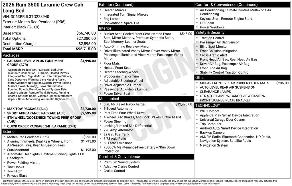 New 2026 RAM 3500 Laramie image 3