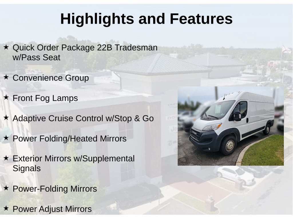 Used 2024 RAM ProMaster 2500 w/ Convenience Group FWD image 2