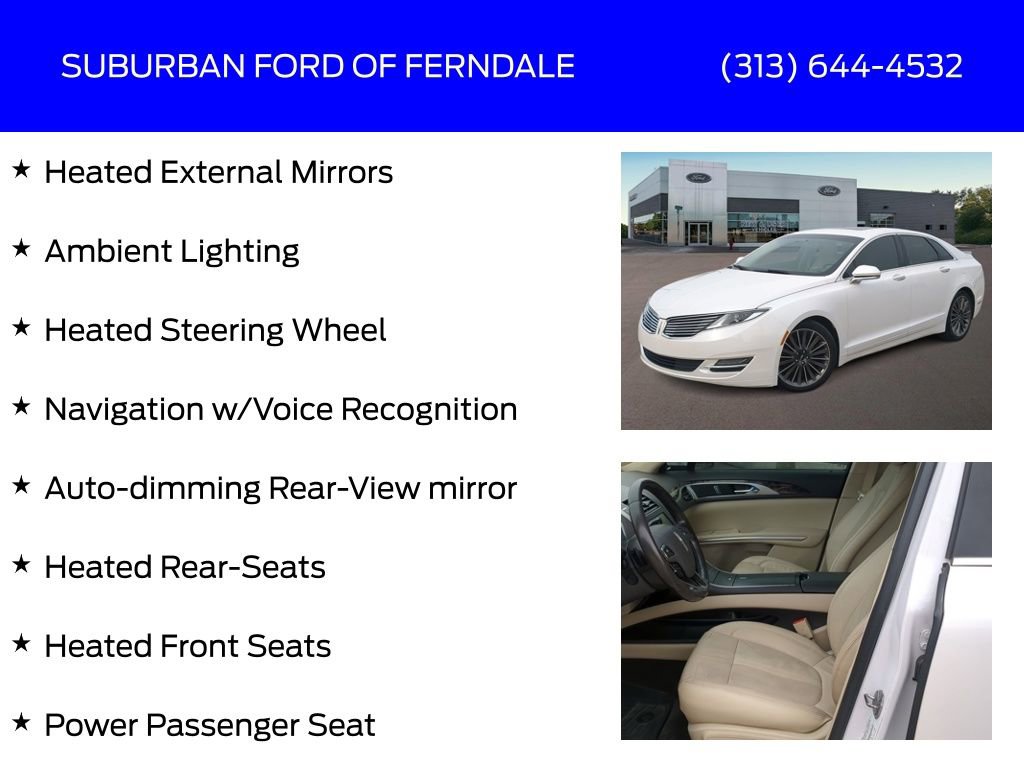 Used 2015 Lincoln MKZ AWD w/ Equipment Group 102A Reserve image 17