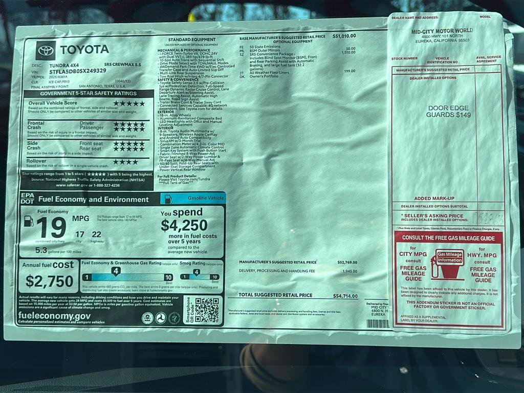 New 2025 Toyota Tundra SR5 w/ SR5 Convenience Package image 25