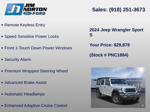 Used 2024 Jeep Wrangler Unlimited Sport AWD/4WD image 33