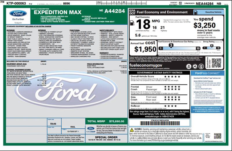 Used 2022 Ford Expedition Max Limited AWD/4WD image 3