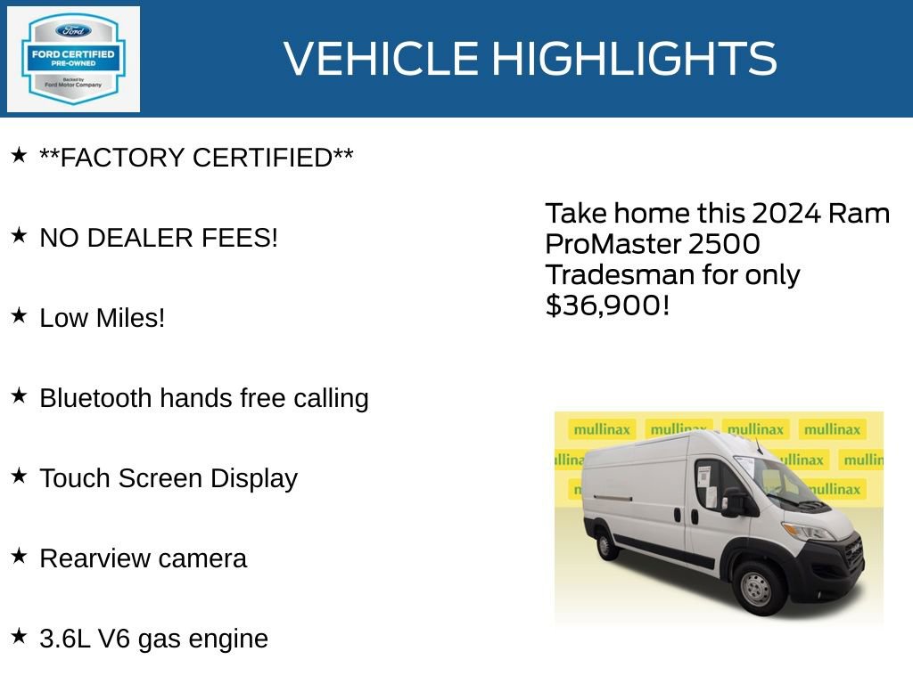 Used 2024 RAM ProMaster 2500 w/ Convenience Group image 12