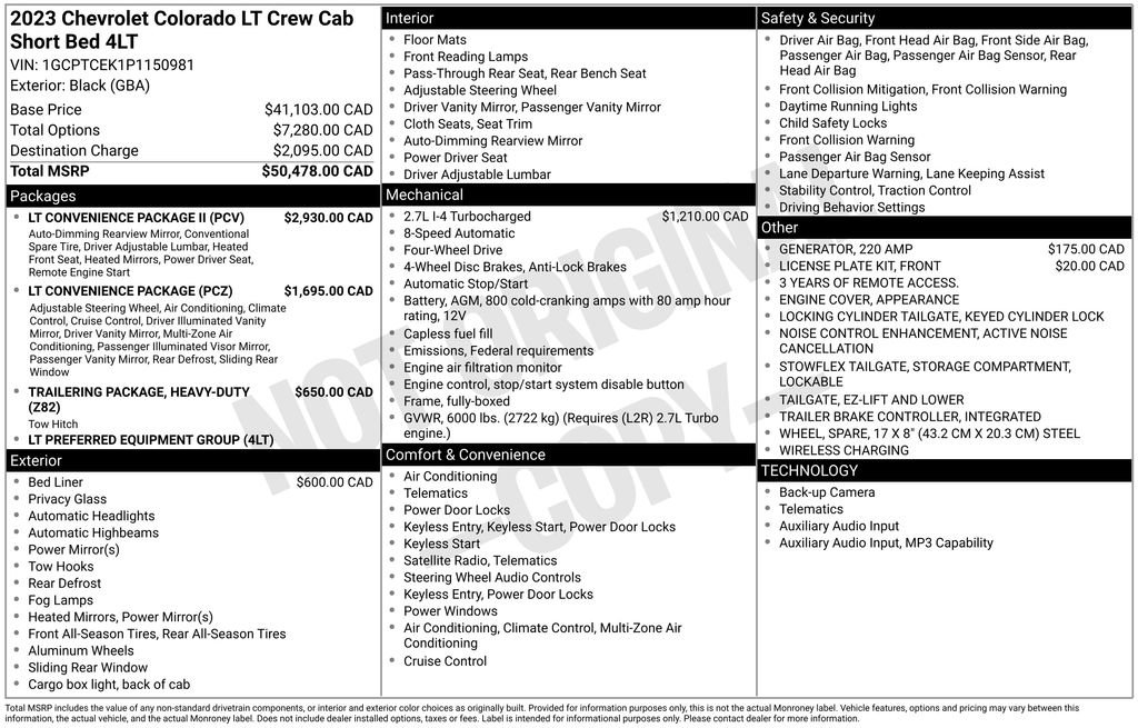 Used 2023 Chevrolet Colorado LT w/ LT Convenience Package II AWD/4WD image 9