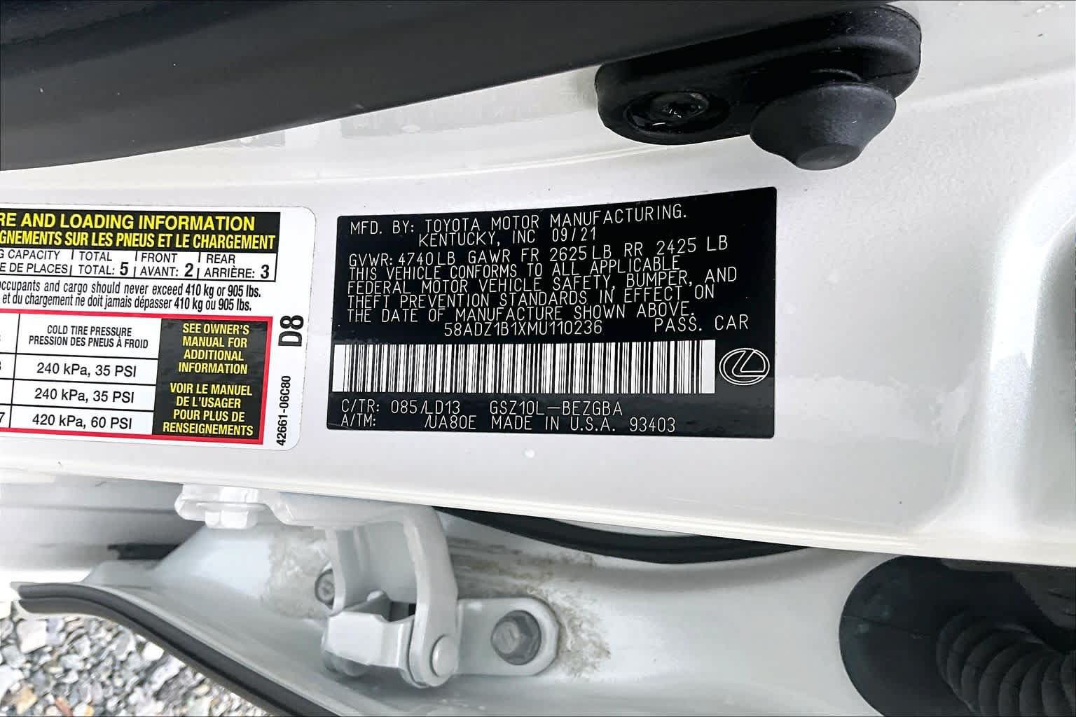 Used 2021 Lexus ES 350 w/ Premium Package FWD image 34