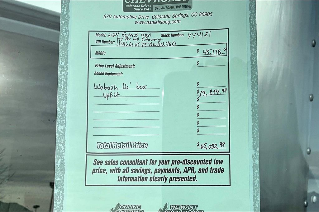 New 2024 Chevrolet Express 4500 Extended w/ Power Convenience Package image 13