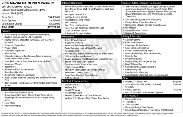 Used 2025 MAZDA CX-70 Plug-In Hybrid w/ Premium Pkg image 32