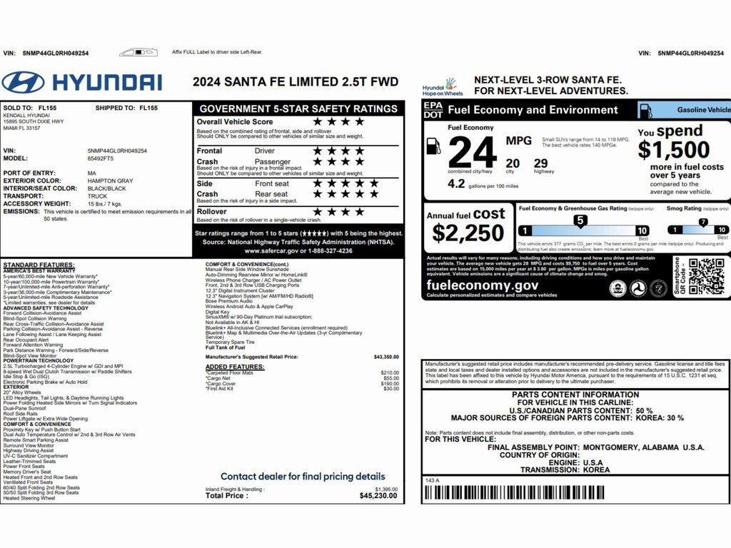Used 2024 Hyundai Santa Fe Limited image 2