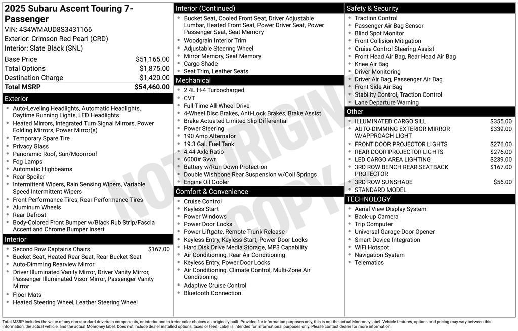 Used 2025 Subaru Ascent Touring image 11