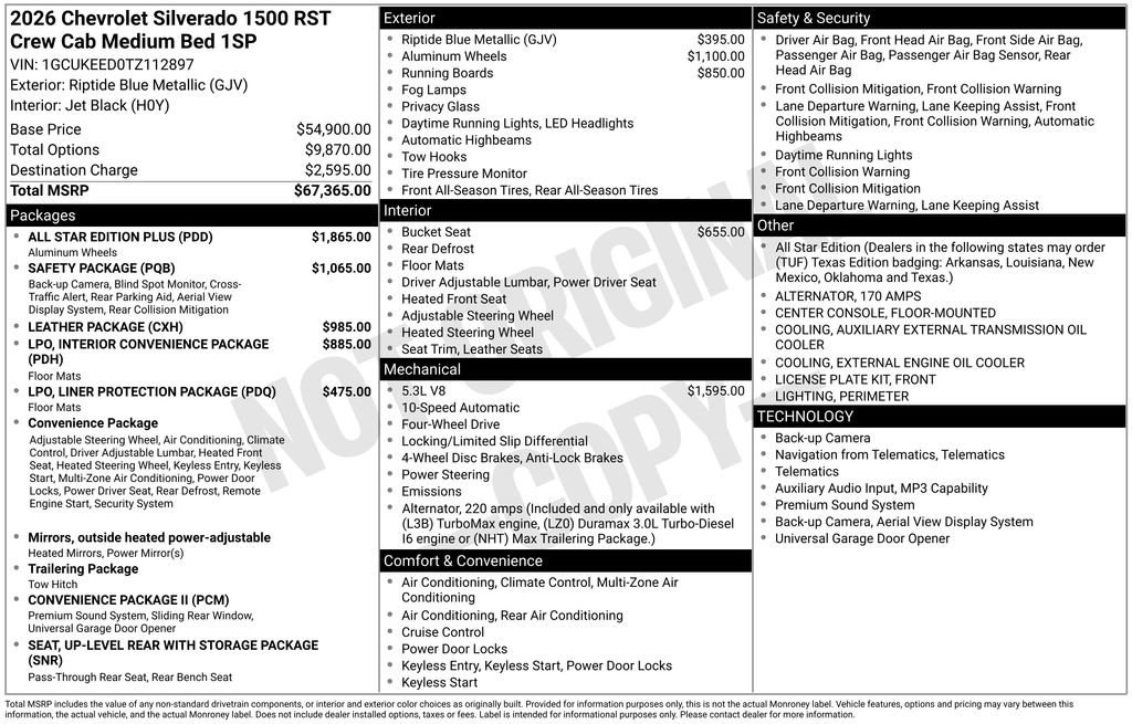 New 2026 Chevrolet Silverado 1500 RST w/ All Star Edition Plus image 28