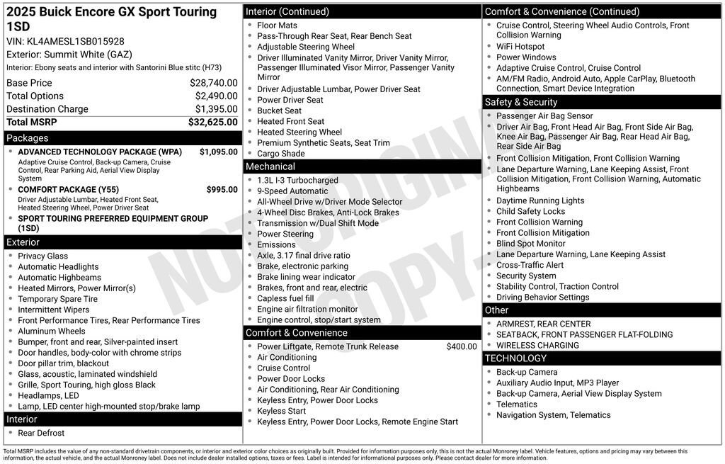 Certified 2025 Buick Encore GX Sport Touring w/ Advanced Technology Package image 11