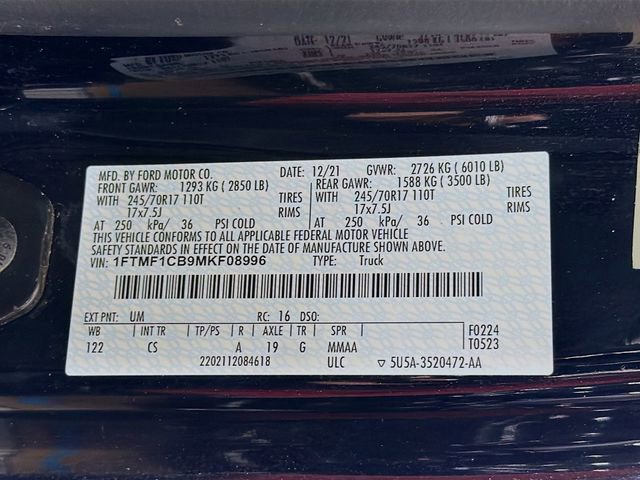 Certified 2021 Ford F150 XL w/ Equipment Group 101A High RWD image 31