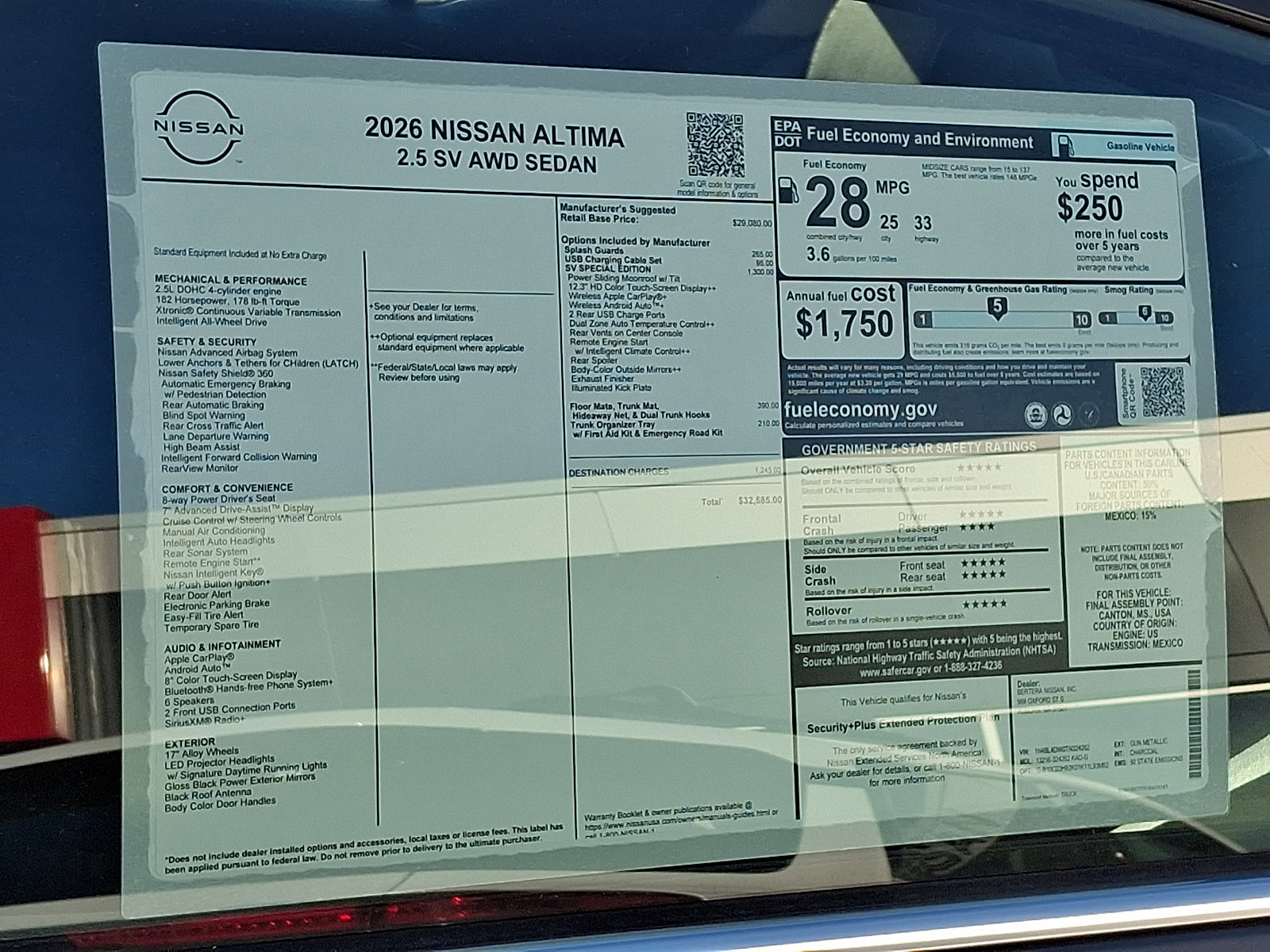 New 2026 Nissan Altima 2.5 SV w/ SV Special Edition Package AWD/4WD image 22