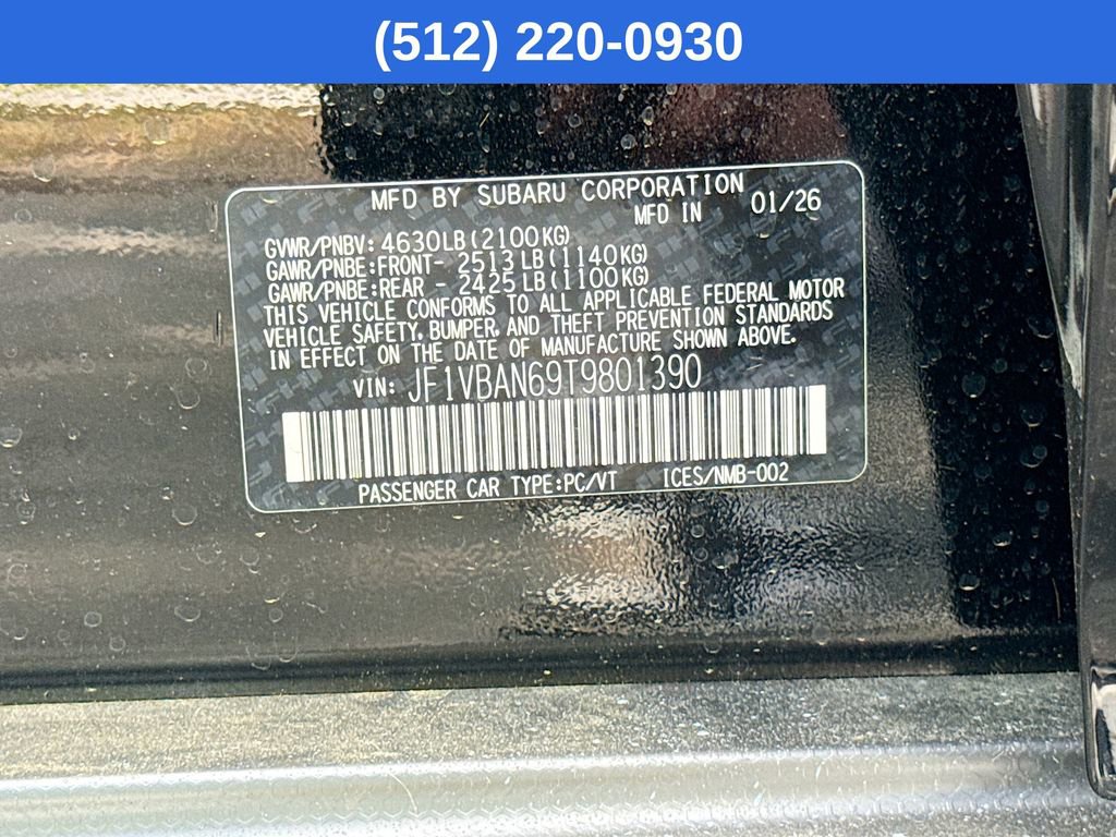 New 2026 Subaru WRX Limited image 40