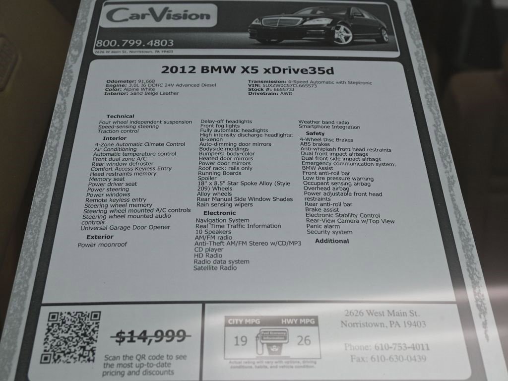 Used 2012 BMW X5 xDrive35d image 38