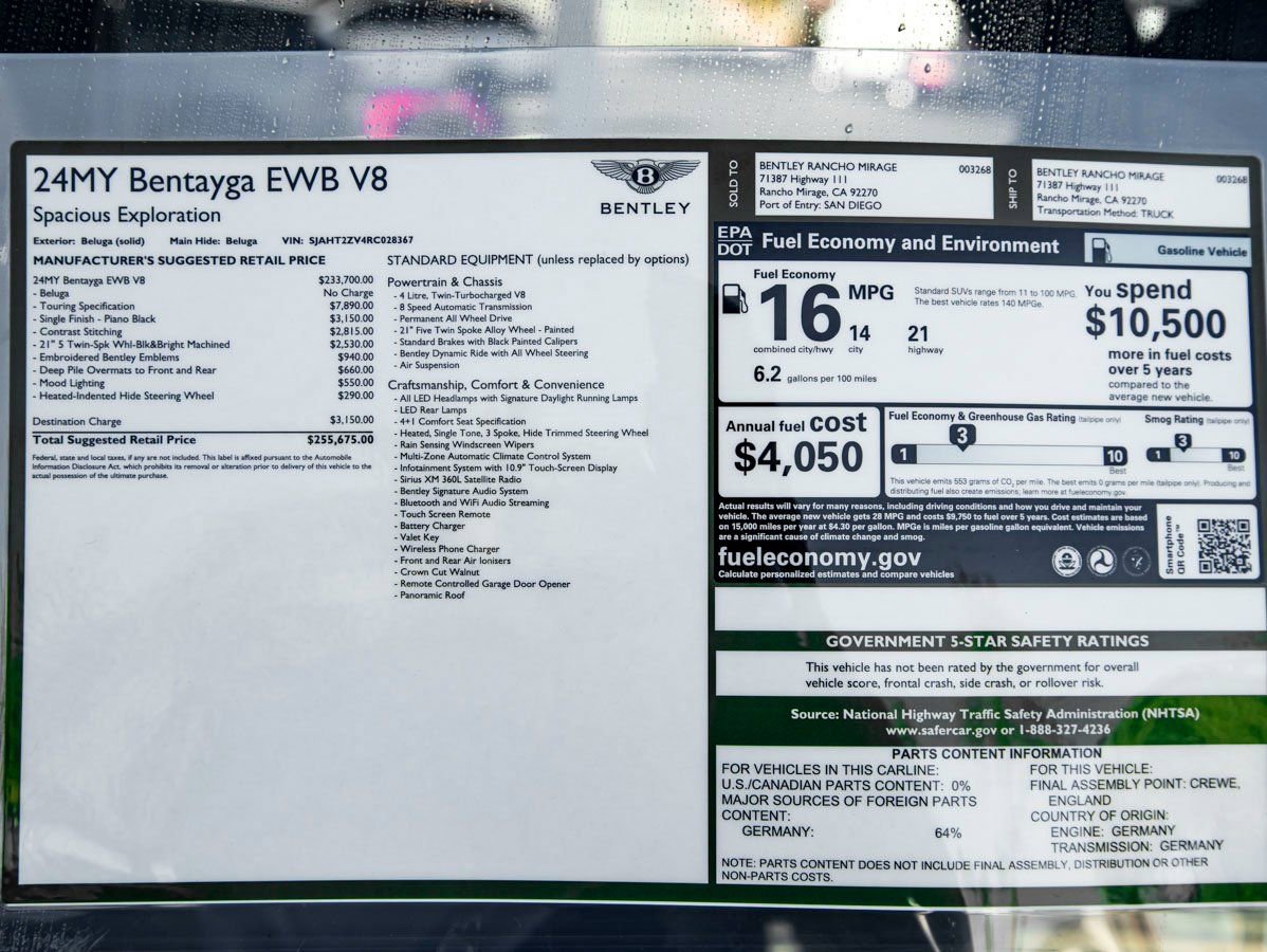 Used 2024 Bentley Bentayga Extended Wheelbase AWD/4WD image 31