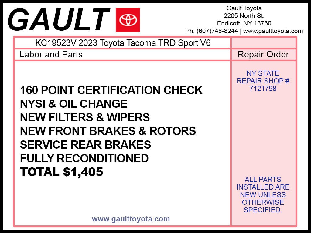 Certified 2023 Toyota Tacoma TRD Sport AWD/4WD image 2