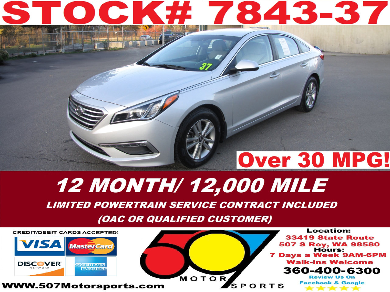 Used 2015 Hyundai Sonata SE w/ Option Group 09 image 2