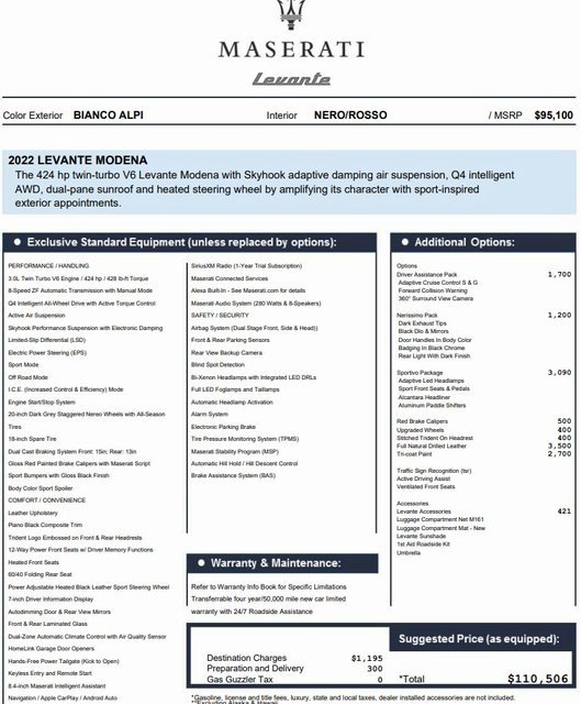 Certified 2022 Maserati Levante Modena image 2