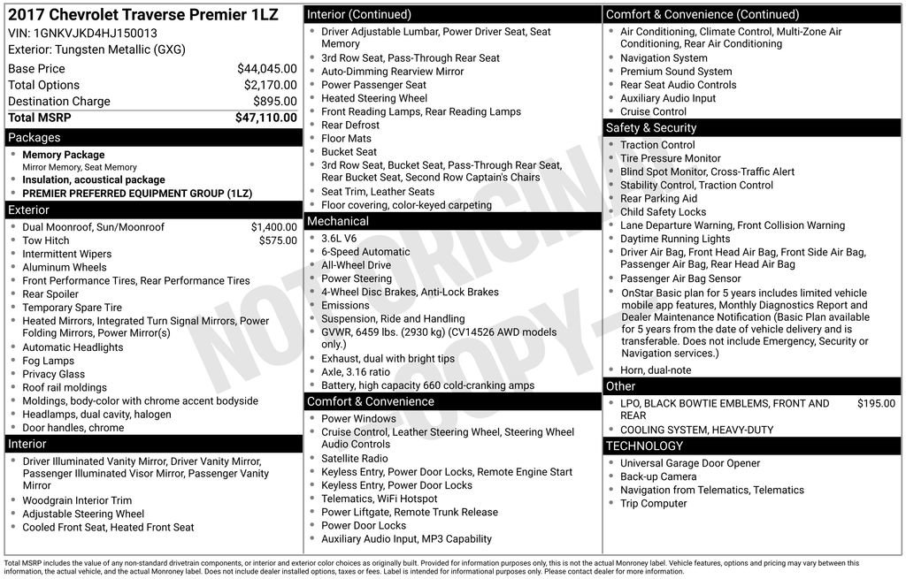 Used 2017 Chevrolet Traverse Premier image 28