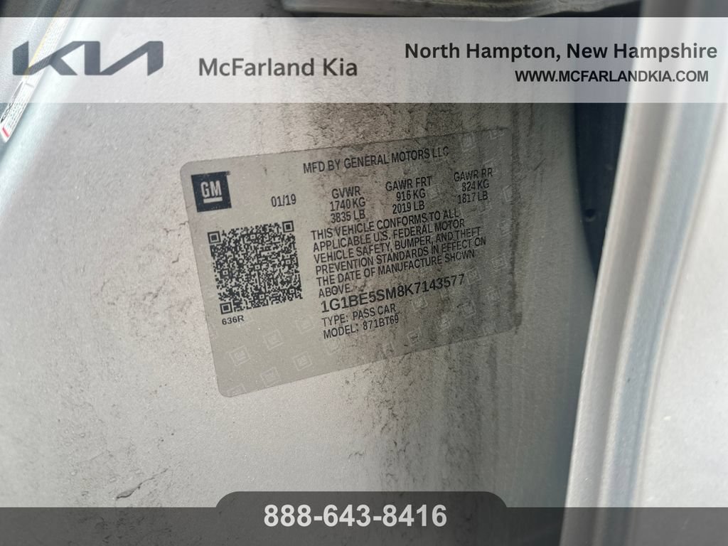 Used 2019 Chevrolet Cruze LT w/ Convenience Package FWD image 15