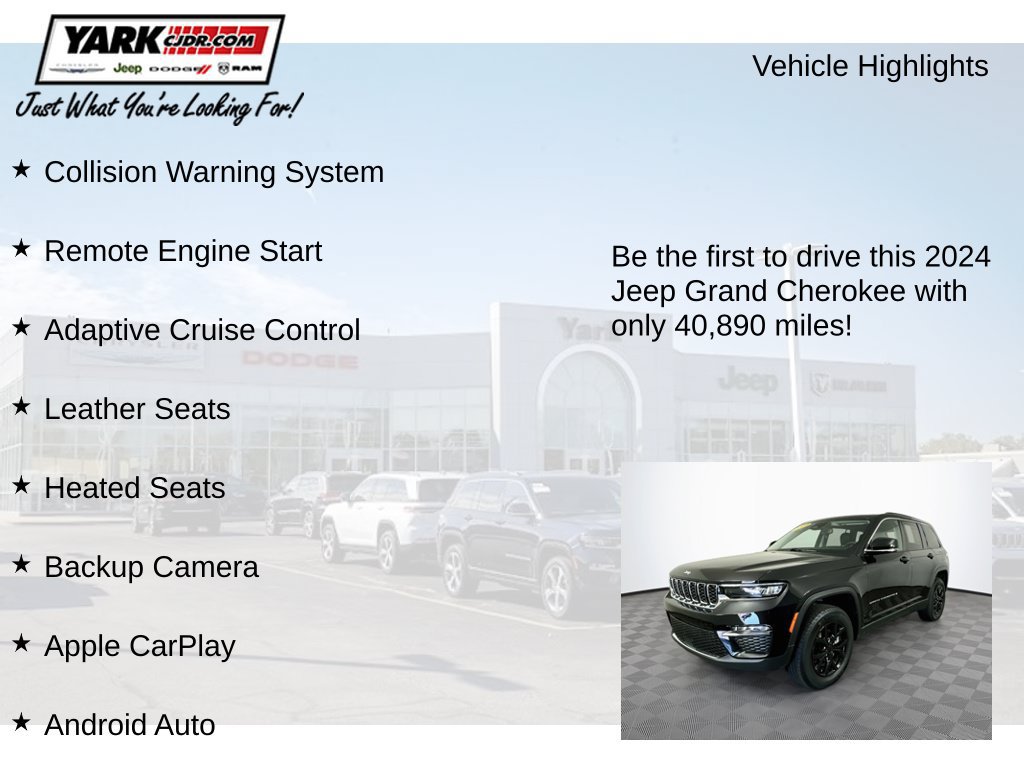 Certified 2024 Jeep Grand Cherokee Limited w/ Trailer Tow Package AWD/4WD image 13