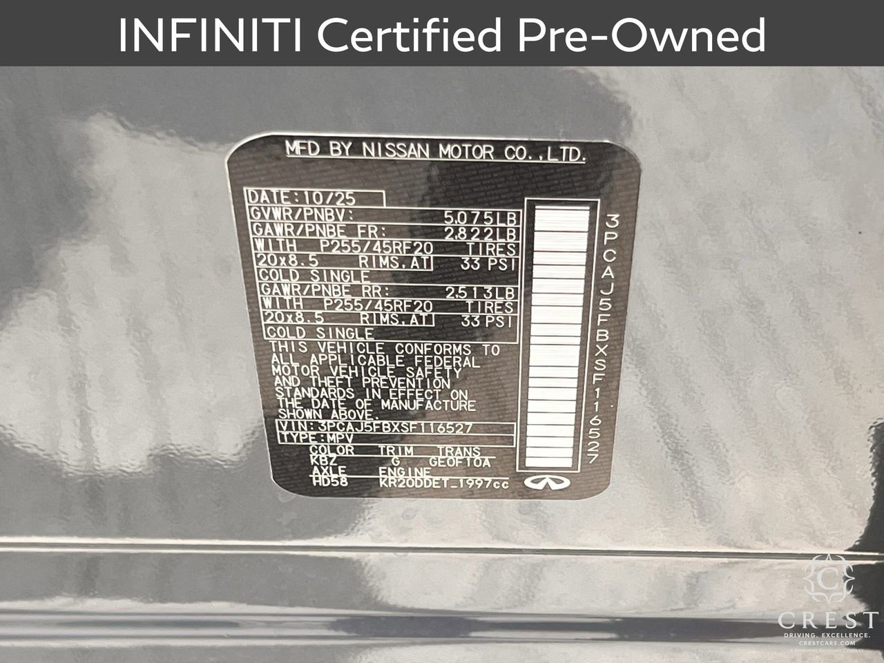 Certified 2025 INFINITI QX50 Sport AWD/4WD image 17